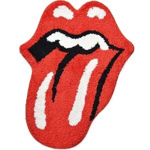 Red Lips Accent Rug 17x26 Cotton Statement Decor Pop Art Glam